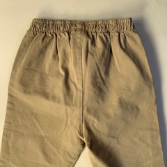 Pantalón de gabardina elastizada beige con cintura elástica Le Utthe - 12A en internet