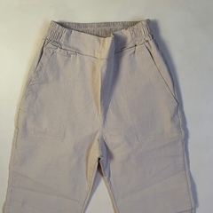 Pantalón beige de bengalina con cintura elástica - 13-14A - comprar online