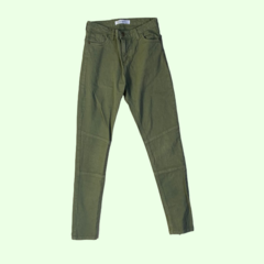 Pantalón de jean verde con cierres en las piernas Como Quieres - 12-13A