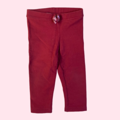 Calza de algodón rojo con cintura elástica BabyCottons - 12M