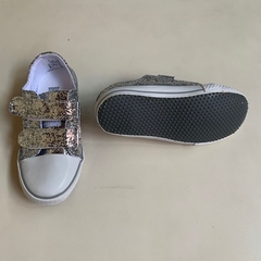 Zapatillas plateadas con brillos y velcro Toot *NUEVO* - 27 (17,5cm) - comprar online