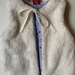 Chaleco blanco de piel con interior de algodón gris a lunares Grisino - 5-6A - comprar online