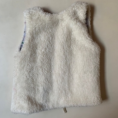 Chaleco blanco de piel con interior de algodón gris a lunares Grisino - 5-6A - Comunidad Vestireta