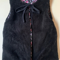 Chaleco negro de piel con interior de algodón floreado Grisino - 11-12A - comprar online