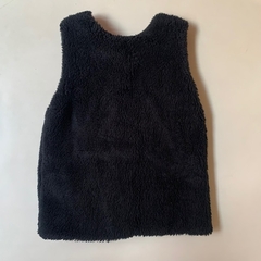 Chaleco negro de piel con interior de algodón floreado Grisino - 11-12A - Comunidad Vestireta