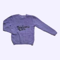 Sweater violeta piel de mono "Unicorn" Grisino *NUEVO* - 7-8A