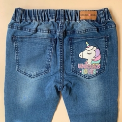 Pantalón de jean con cintura elástica "Unicorn Lover" Grisino - 11-12A en internet