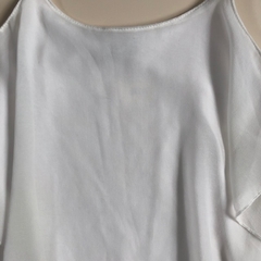 Musculosa con tiras trenzadas blanca y plateada Zara - 6-7A - tienda online
