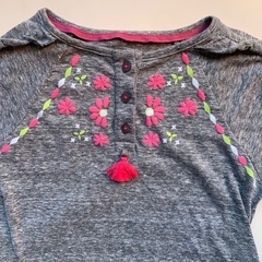 Vestido manga larga de algodón con detalles bordados Rapsodia - 8A en internet