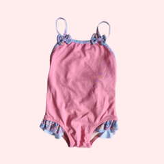 Traje de baño rosa con tiras ajustables y volados Baby Cottons *NUEVO* - 6M