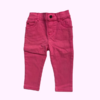 Pantalón de gabardina elastizada rosa con cintura elástica Carter's *NUEVO* - 12M