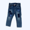 Pantalón de jean azul con parches decorativos y cintura ajustable H&M - 12-18M