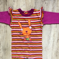 Enterito de algodón manga larga rayado "Conejo" Owoco - 3M - comprar online