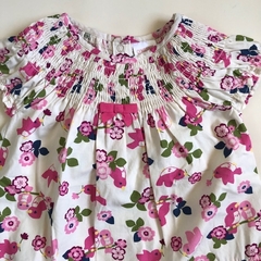 Vestido manga corta floreado con volados rosa y beige Gymboree - 0-3M - comprar online