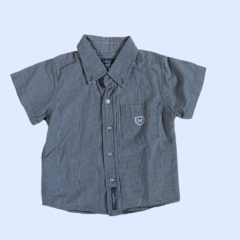 Camisa manga corta cuadrille gris y blanca Mimo - 2A