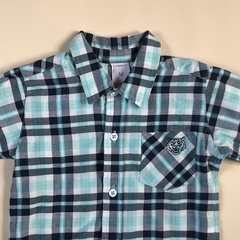 Camisa manga larga cuadrille celeste y azul Cheeky - M - comprar online