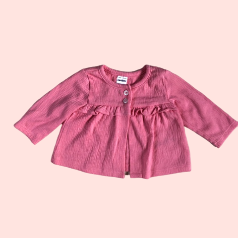 Saco de algodón con volados rosa Carter´s *NUEVO- NB