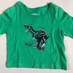 Remera manga larga de algodón "Dinosaurio" Oshkosh - 6M - comprar online