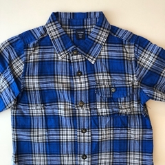 Camisa manga larga cuadrille azul y blanco Gap - 2A - comprar online