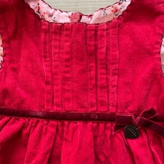 Vestido sin mangas de corderoy rojo con moño Akiabara - 3M en internet