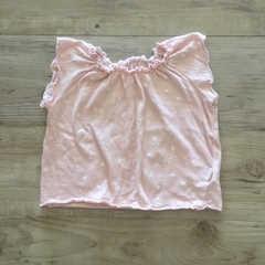 Remera sin mangas rosa con estrellas blancas Cheeky - 6M