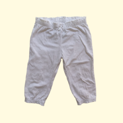 Pantalón con cintura elástica de algodón blanco Carter's - 9M