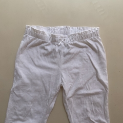 Pantalón con cintura elástica de algodón blanco Carter's - 9M - comprar online