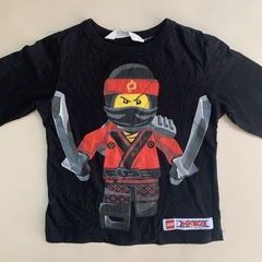 Remera manga larga de algodón negra "Lego Ninja" H&M - 3-4A - comprar online