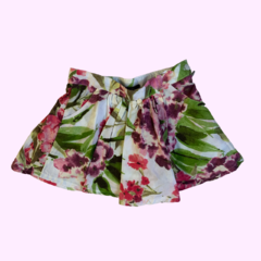 Pollera floreada con cintura ajustable Little Akiabara - 2A