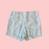 Short de gabardina aqua con elástico Janie & Jack - 6-12M