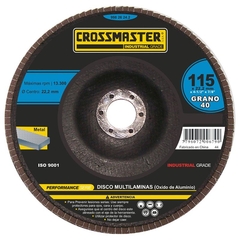 Disco multilaminas oxido de aluminio 180X80 grano 80 buje 22 CROSSMASTER 9982626.4