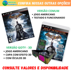 BATMAN ARKHAM ASYLUM GOTY (LACRADO) - PS3 na internet