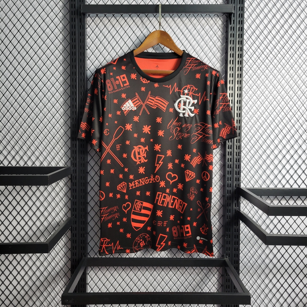 Camisa Pré-Jogo do Flamengo 23 adidas - Masculina
