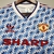Camisa Manchester United Away Retrô 91/93 Torcedor Adidas Masculina - Azul e Braqnco