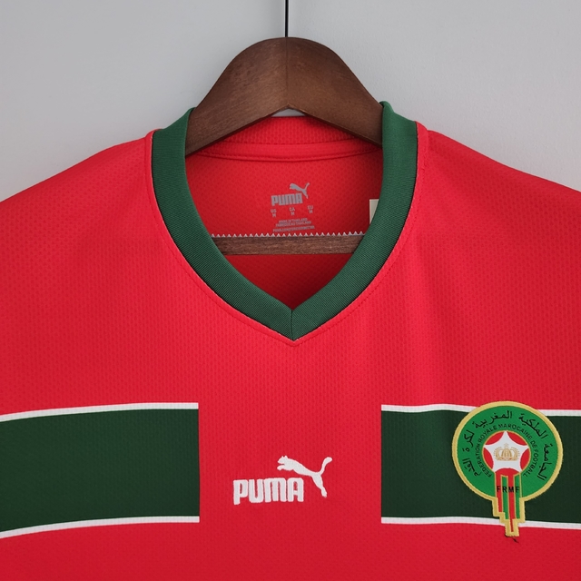 Camisa Seleção de Marrocos Home 22/23 Torcedor Puma Masculina - Vermelha