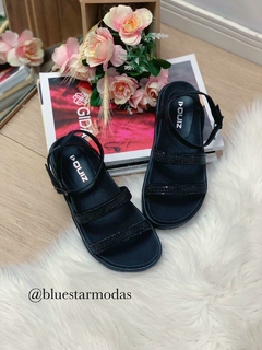 3160 Sandália Flat Feminina Quiz Preto