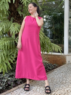 Vestido Fenda Costa - Rosa - loja online