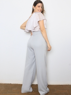 Calça Pantalona Alfaiataria - Cinza - comprar online