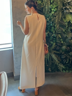 Vestido Fenda Costa - Off White - THAÊ