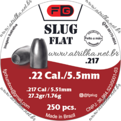 FG SLUG FLAT - Calibre: 5.51mm / Pol: 0.217 _ Peso: 27.2gr / 1.76g