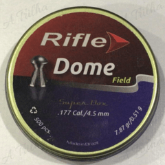 RIFLE DOME - FIELD _ CALBRE - 0.177 / 4.5MM PESO - 7.87 GR / 0.51 G LATA COM 500 CHUMBINHOS