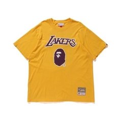 Camiseta BAPE x Mitchell & Ness Lakers Tee Yellow