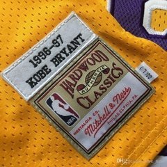 Men's Los Angeles Lakers Kobe Bryant Mitchell & Ness Gold 1996-97 Hardwood Classics Authentic Player Jersey na internet