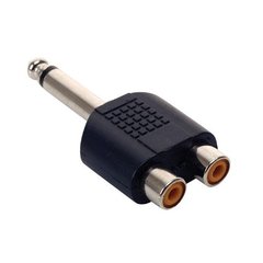 Adaptadora Plug 6.5 Mono a 2 Jack RCA