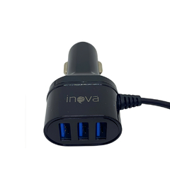 Cargador Auto 3 USB + Cable Micro USB 5A Inova - Arte Digital