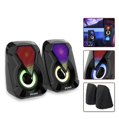 Parlantes PC Mini Leerfei E-1053 RGB - comprar online