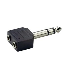 Adaptador Plug 6.5 St a 2 Jack 3.5 St