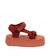 sandalia con plataforma rojo ladrillo
