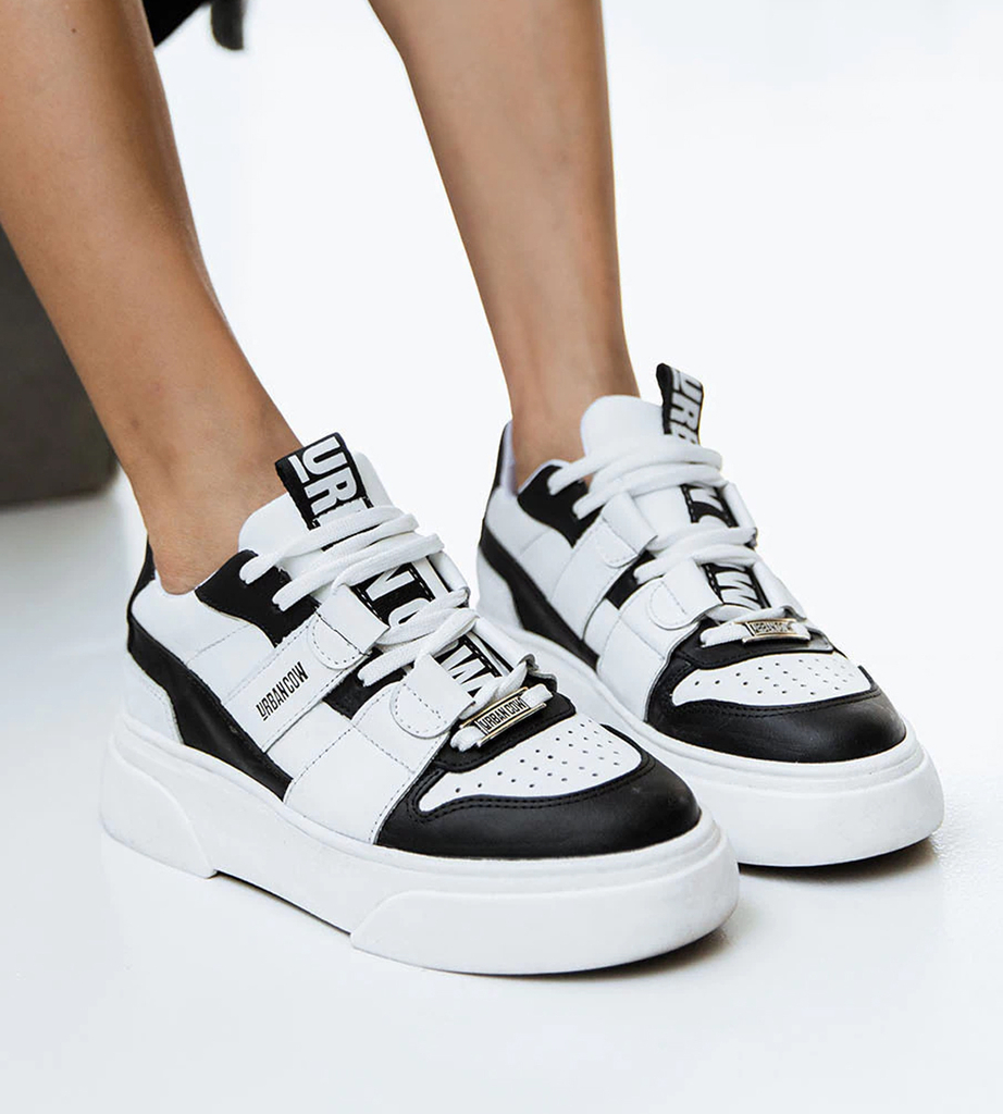 Zapatilla blanco online y negro