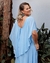 Vestido longo com sobreposição busto Azul serenity - comprar online